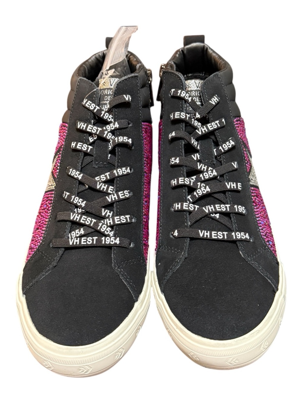Vintage Havana Bamba High Wild Black Rhinestone Sneakers Women’s Size 11